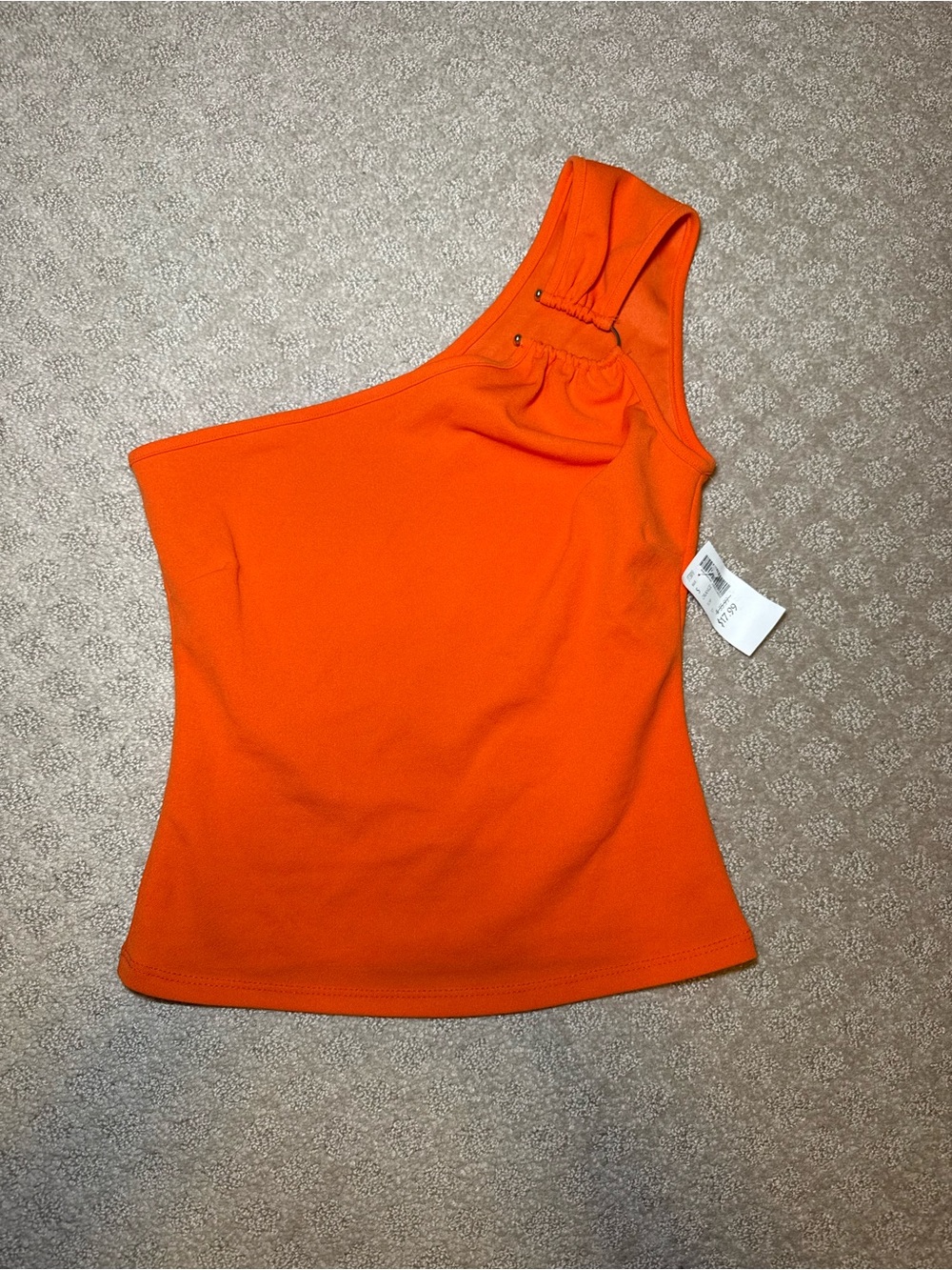 One-Shoulder Orange Tank Top NWT Size Small